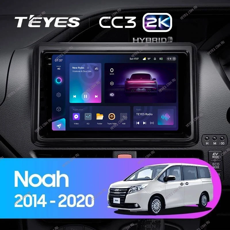 Штатная магнитола Teyes CC3 2K 6/128 Toyota Esquire 1 (2014-2020) Правый руль
