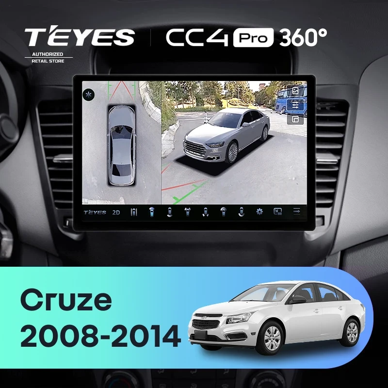 Штатная магнитола Teyes CC4 Pro 360 12/256 Chevrolet Cruze J300 (2008-2014) (11")