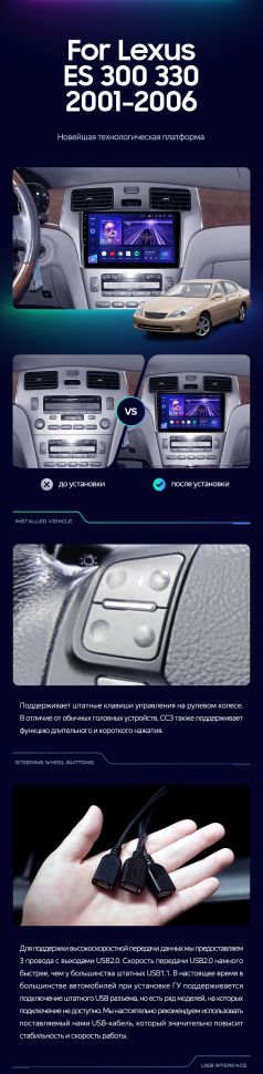 Штатная магнитола Teyes CC3 2K 4/64 Lexus CT CT200 CT200h (2010-2018)