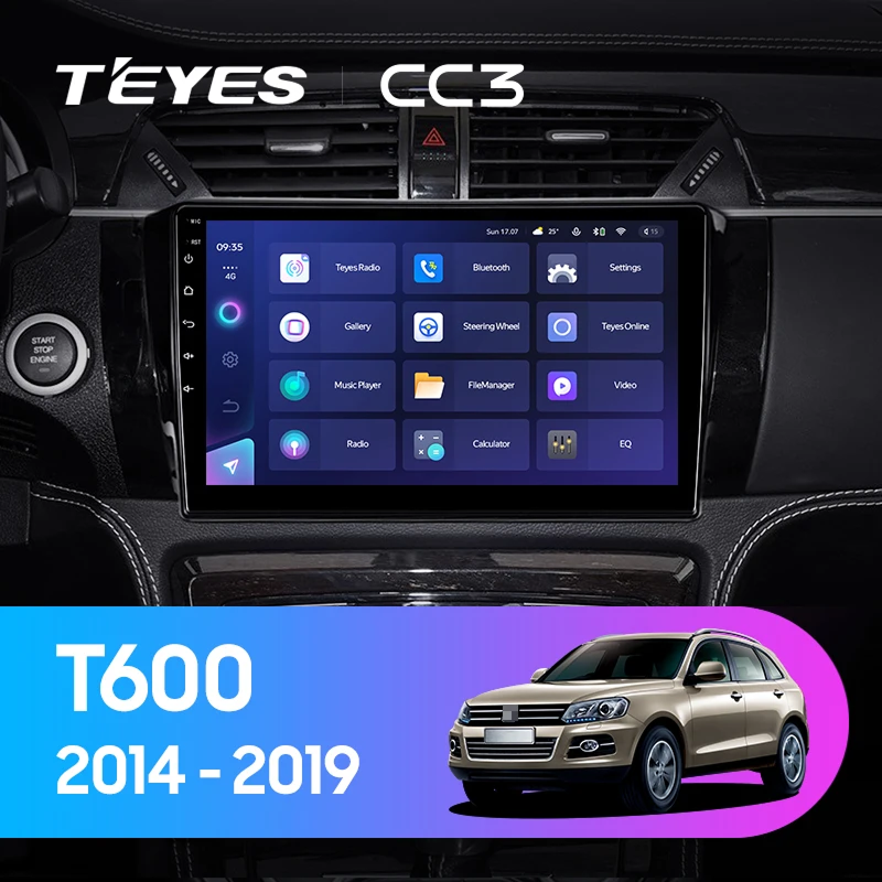 Штатная магнитола Teyes CC3 4/32 Zotye T600 (2014-2019)