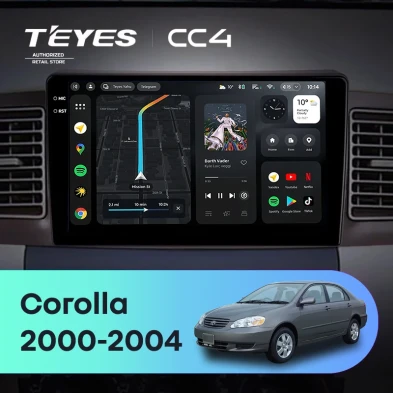 Штатная магнитола Teyes CC4 6/64 Toyota Corolla E130 E120 (2000-2004)