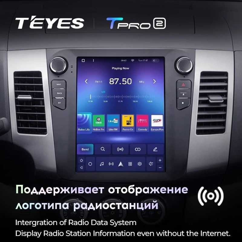 Штатная магнитола Tesla style Teyes TPRO 2 4/32 Mitsubishi Outlander 2 CW0W (2005-2013) Тип-A