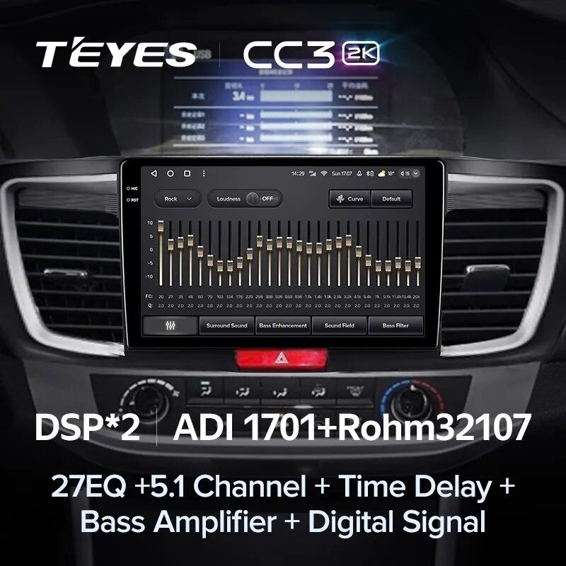 Штатная магнитола Teyes CC3 2K 4/32 Honda Accord 9 CR (2012-2018)