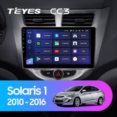 Штатная магнитола Teyes CC3 4/32 Hyundai Solaris 1 (2010-2016) F1