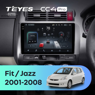 Штатная магнитола Teyes CC4 Pro 8/128 Honda Jazz GD (2001-2008) Правый руль