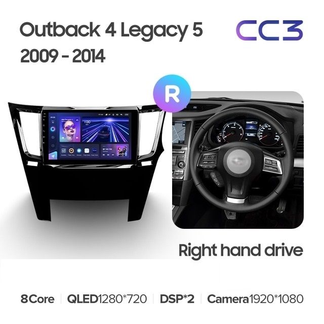 Штатная магнитола Teyes CC3 4/32 Subaru Legacy 5 (2009-2014) Правый руль