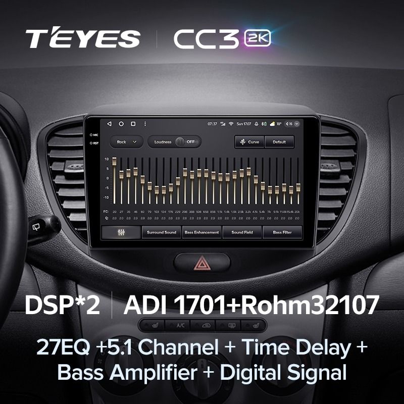Штатная магнитола Teyes CC3 2K 4/32 Hyundai i10 (2007-2013)