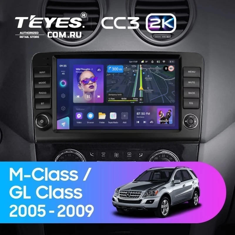Штатная магнитола Teyes CC3 2K 4/32 Mercedes-Benz GL-Class X164 (2005-2009) F2