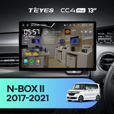 Штатная магнитола Teyes CC4 Pro 8/128 Honda N-BOX 2 JF3/4 (2017-2021) Правый руль (13")