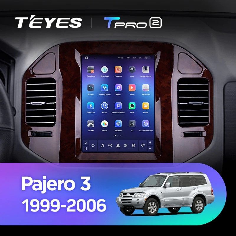 Штатная магнитола Tesla style Teyes TPRO 2 4/32 Mitsubishi Pajero 3 V70 V60 (1999-2006)