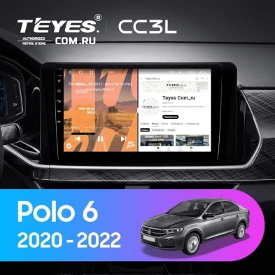 Штатная магнитола Teyes CC3L 4/64 Volkswagen Polo Mk6 (2020-2022) F3