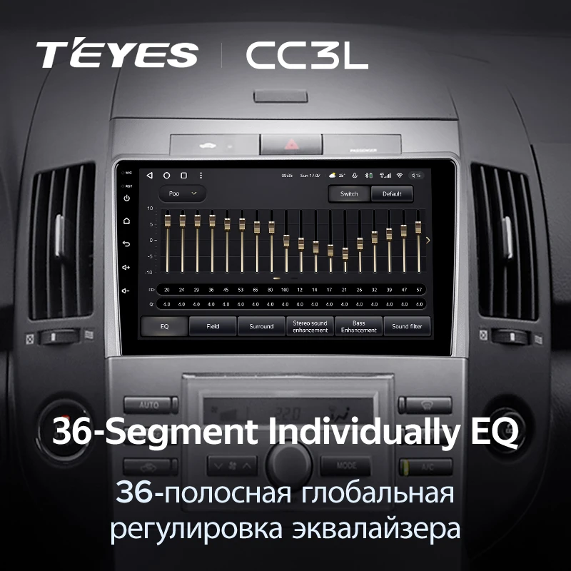 Штатная магнитола Teyes CC3L 4/32 Toyota Corolla Verso AR10 (2004-2009) F2