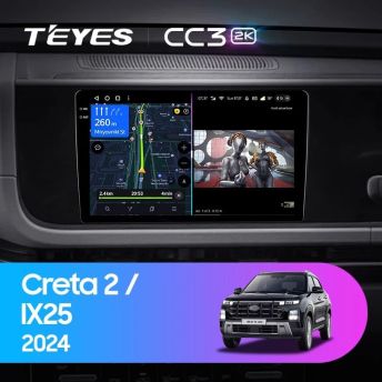 Штатная магнитола Teyes CC3 2K 6/128 Hyundai Creta 2 IX25 2024