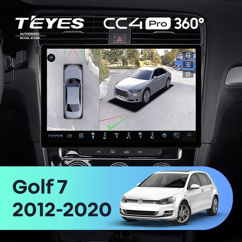 Штатная магнитола Teyes CC4 Pro 360 8/128 Volkswagen Golf 7 MK7 (2012-2020) F1 (13")