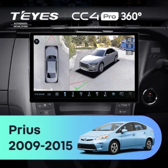 Штатная магнитола Teyes CC4 Pro 360 12/256 Toyota Prius 3 XW30 (2009-2015) F2 Правый руль (11")