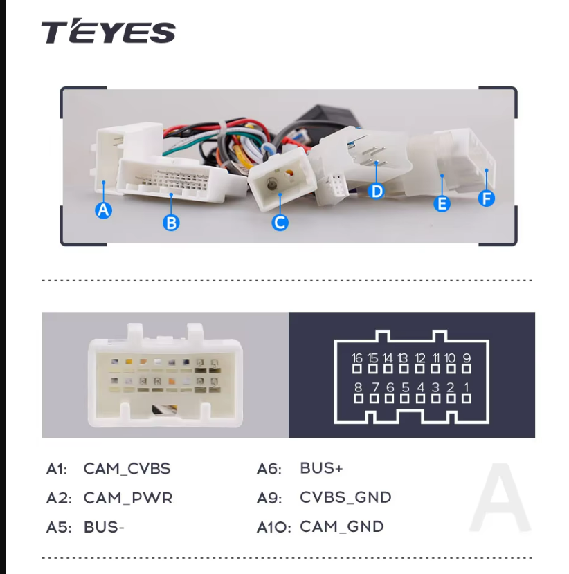 Проводка питания TEYES для Toyota + Canbus