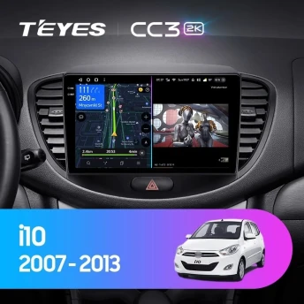 Штатная магнитола Teyes CC3 2K 6/128 Hyundai i10 (2007-2013)