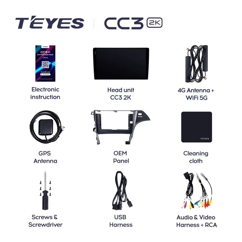Штатная магнитола Teyes CC3 2K 4/64 Toyota Prius 3 XW30 (2009-2015) F2 Правый руль