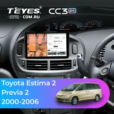Штатная магнитола Teyes CC3 2K 6/128 Toyota Previa 2 (2000-2006) Правый руль