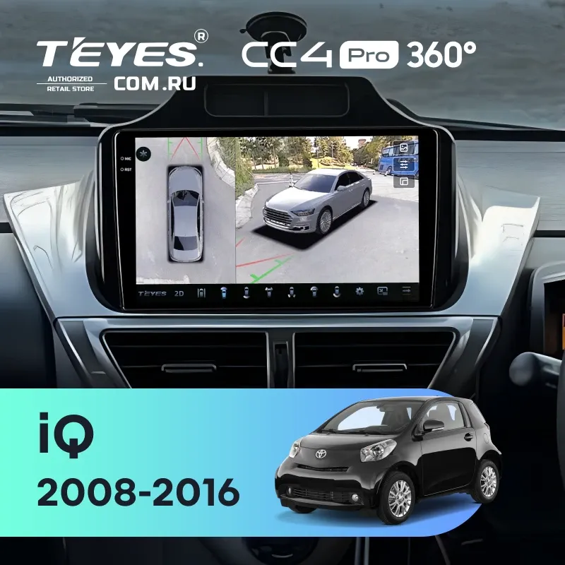 Штатная магнитола Teyes CC4 Pro 360 12/256 Toyota iQ (2008-2016)