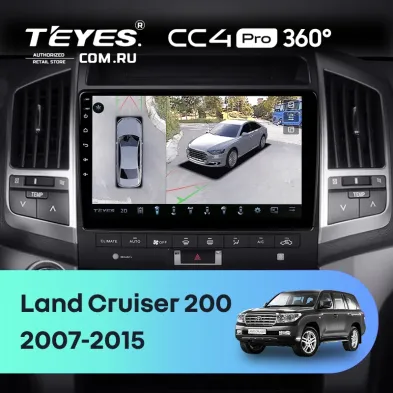 Штатная магнитола Teyes CC4 Pro 360 8/128 Toyota Land Cruiser 11 200 (2007-2015) F3 Тип-B
