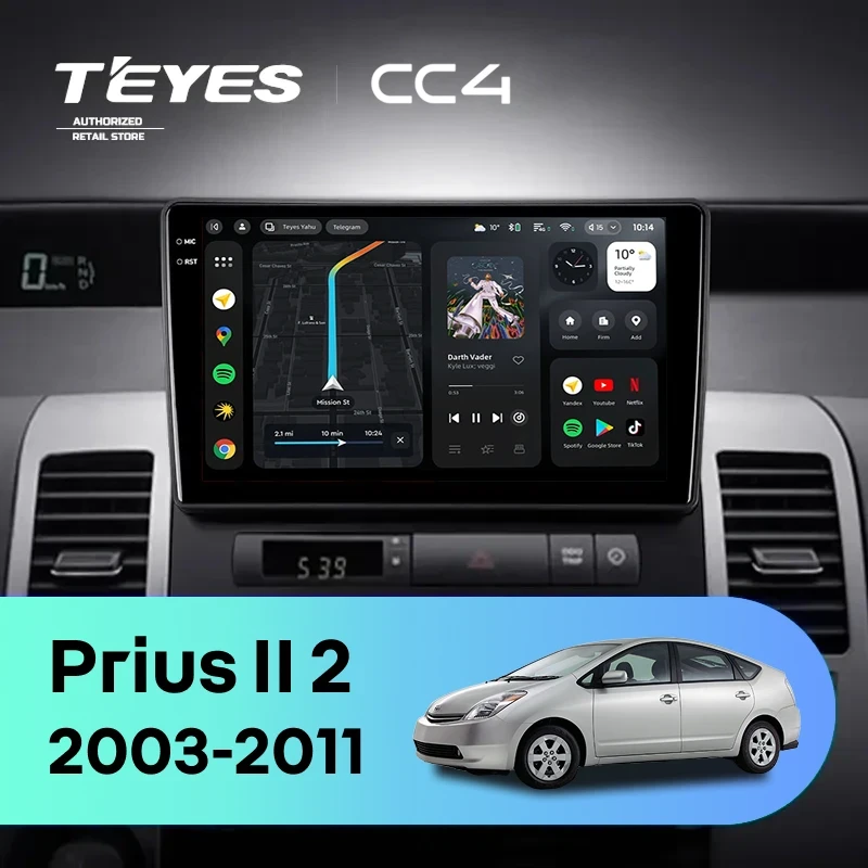 Штатная магнитола Teyes CC4 6/64 Toyota Prius XW20 II (2003-2011) F2