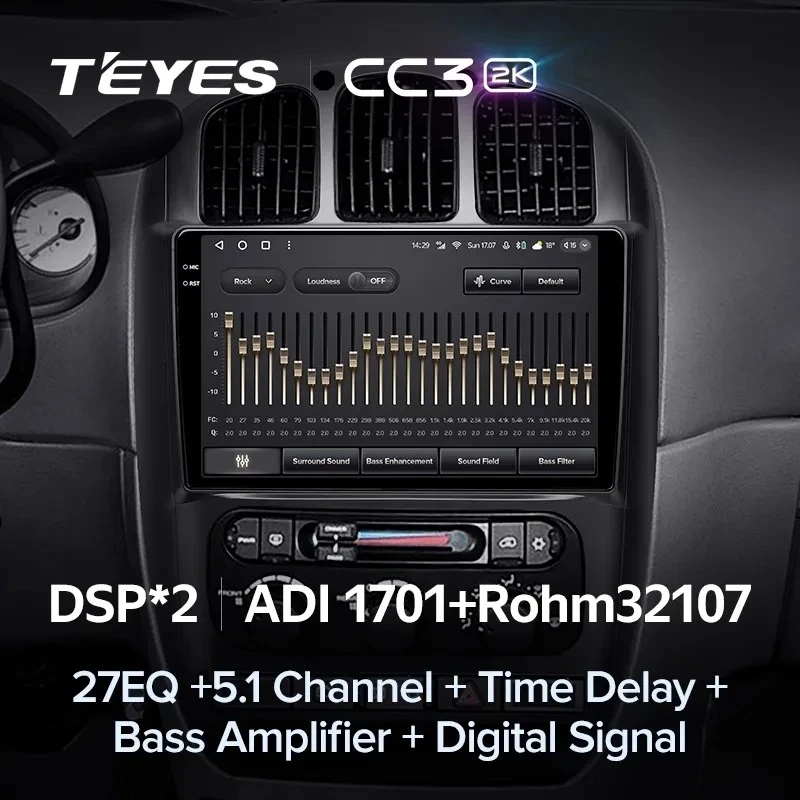 Штатная магнитола Teyes CC3 2K 4/32 Dodge Caravan 4 (2000-2007) Тип-A