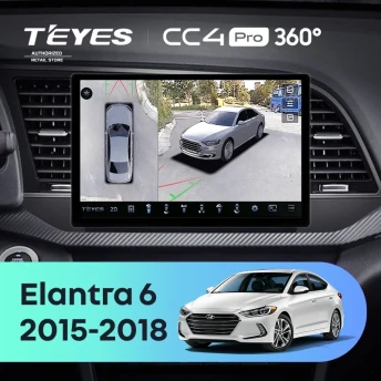 Штатная магнитола Teyes CC4 Pro 360 8/128 Hyundai Elantra 6 (2015-2018) Тип-B (11")