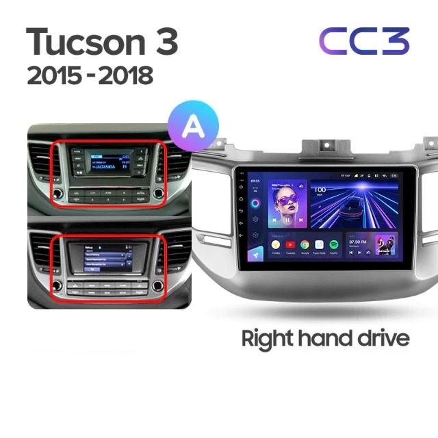 Штатная магнитола Teyes CC3 4/32 Hyundai Tucson 3 (2015-2018) Тип-A