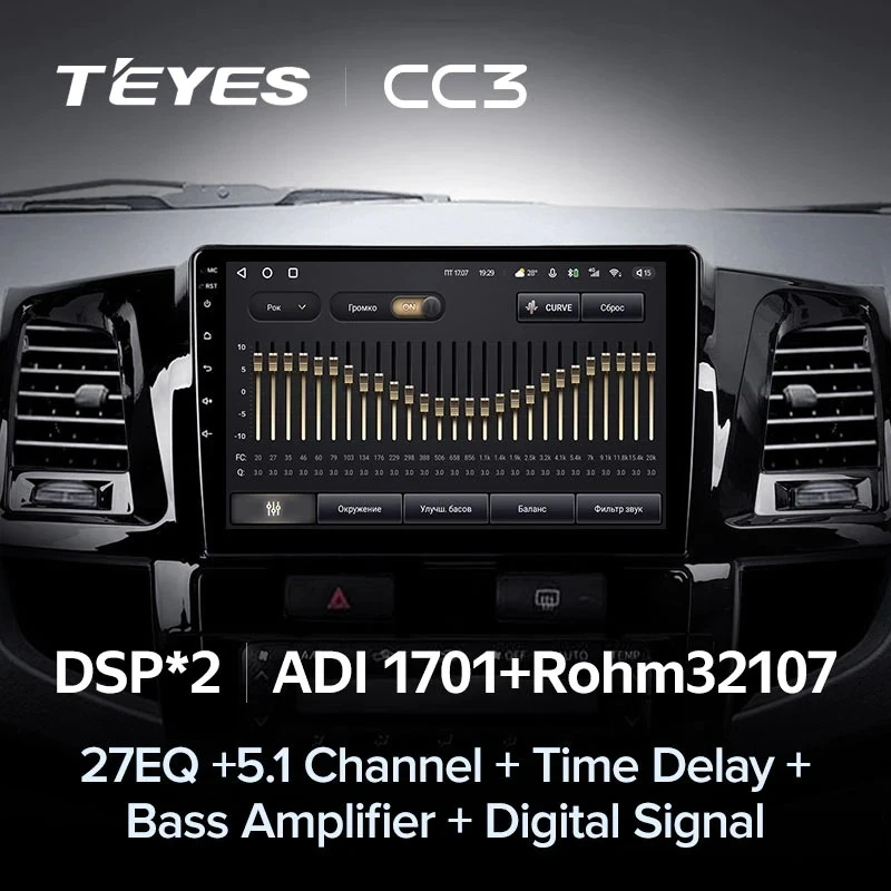 Штатная магнитола Teyes CC3 4/32 Toyota Fortuner (2008-2014) F1