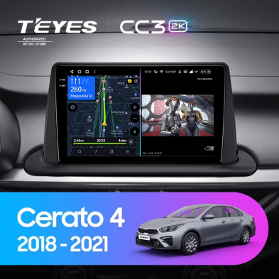 Штатная магнитола Teyes CC3 2K 360 6/128 Kia Cerato 4 (2018-2021)
