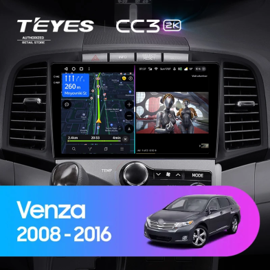 Штатная магнитола Teyes CC3 2K 4/64 Toyota Venza (2008-2016)