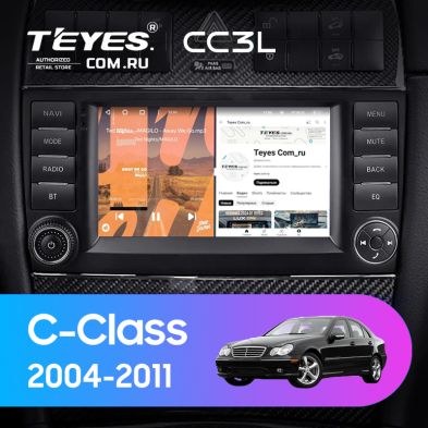 Штатная магнитола Teyes CC3L 4/32 Mercedes-Benz C-Class W203 W209 C180 C200 CL203 C209 A209 (2004-2011) 7"
