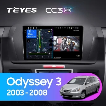 Штатная магнитола Teyes CC3 2K 360 6/128 Honda Odyssey 3 RL3 RL4 (2003-2008)