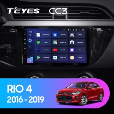 Штатная магнитола Teyes CC3 4/64 Kia Rio 4 (2016-2019) Тип-B