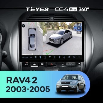 Штатная магнитола Teyes CC4 Pro 360 8/128 Toyota RAV4 2 CA20 CA20W XA20 (2003-2005) F4 (11")