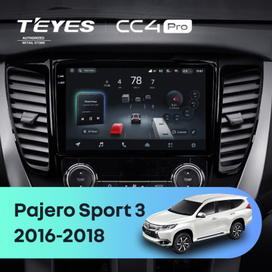 Штатная магнитола Teyes CC4 Pro 12/256 Mitsubishi Pajero Sport 3 (2016-2018)