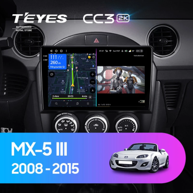 Штатная магнитола Teyes CC3 2K 360 6/128 Mazda MX-5 (2008-2015)