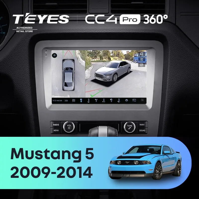 Штатная магнитола Teyes CC4 Pro 360 12/256 Ford Mustang 5 S-197 (2009-2014) F2
