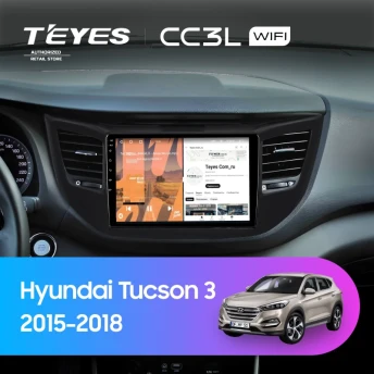 Штатная магнитола Teyes CC3L WiFi 2/32 Hyundai Tucson 3 (2015-2018) Тип-B (черная)