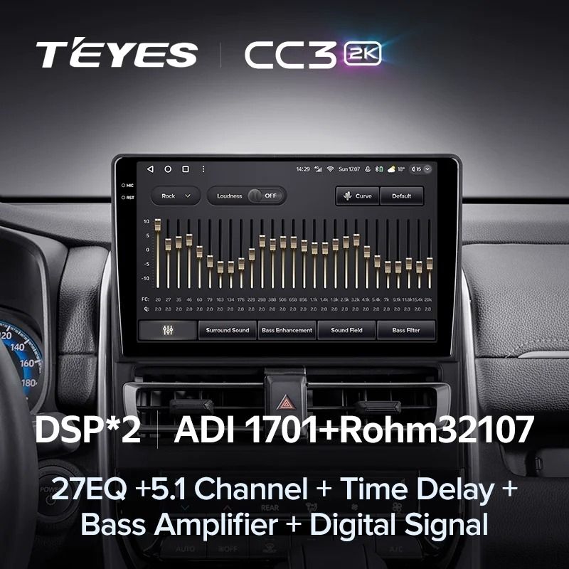 Штатная магнитола Teyes CC3 2K 4/32 Toyota Innova 2 (2015-2023)