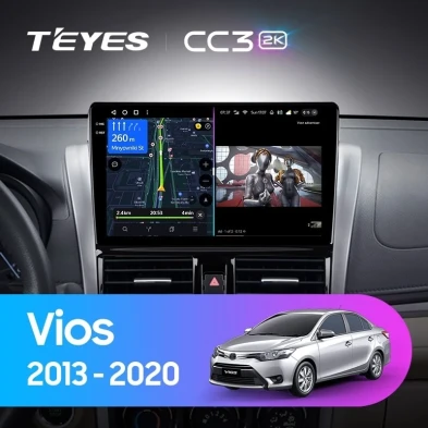 Штатная магнитола Teyes CC3 2K 360 6/128 Toyota Vios XP150 (2013-2020)