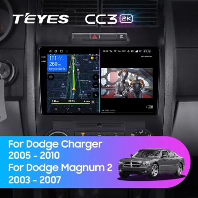 Штатная магнитола Teyes CC3 2K 6/128 Dodge Charger 6 LX (2005-2010)