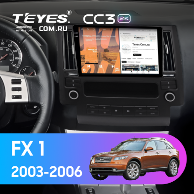 Штатная магнитола Teyes CC3 2K 6/128 Infiniti FX 1 (S50) (2003-2006)