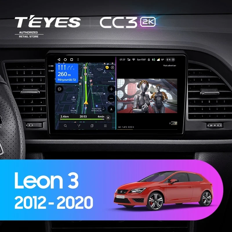 Штатная магнитола Teyes CC3 2K 360 6/128 Seat Leon 3 (2012-2020) F3