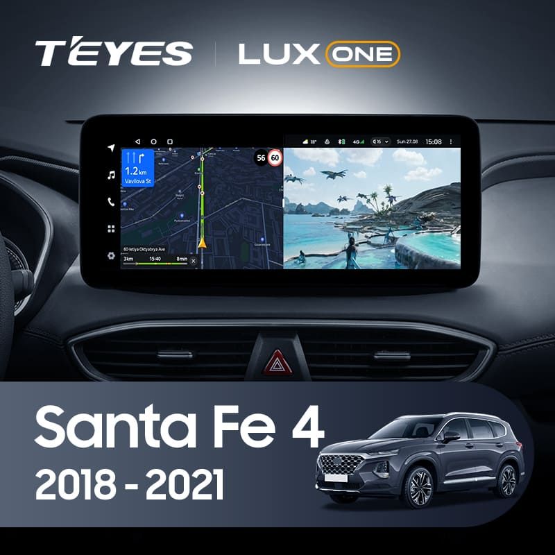 Штатная магнитола Teyes LUX ONE 4/32 Hyundai Santa Fe 4 (2018-2021)