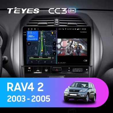 Штатная магнитола Teyes CC3 2K 4/32 Toyota RAV4 2 CA20 CA20W XA20 (2003-2005) F4