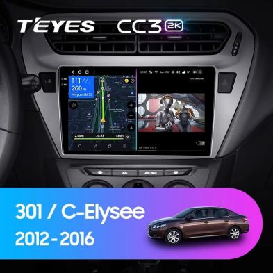 Штатная магнитола Teyes CC3 2K 6/128 Citroen C-Elysee (2012-2016) F2