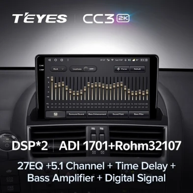Штатная магнитола Teyes CC3 2K 360 6/128 Lexus HS250H F10 (2009-2012)
