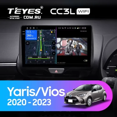 Штатная магнитола Teyes CC3L WiFi 2/32 Toyota Vios (2020-2023) Правый руль